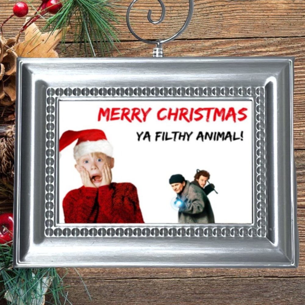Home Alone Kevin MERRY‎ CHRISTMAS YA FILTHY ANIMAL Christmas Tree Ornament
